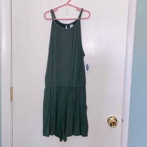 Green Old Navy Cotton Romper